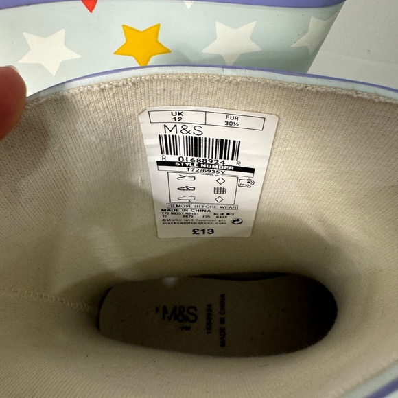Marks & Spencer • Unicorn Rainbow Rain boots • size Y13 - Picture 5 of 5